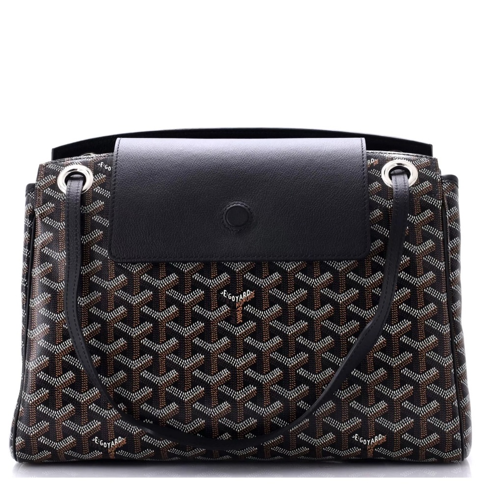 Goyard Black and Brown Geometric Shoulder Bag